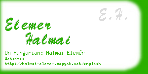 elemer halmai business card
