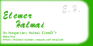 elemer halmai business card